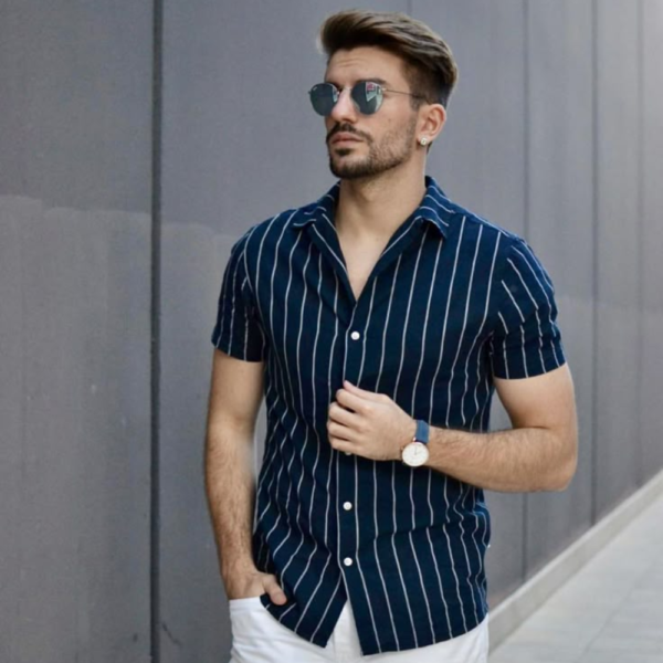 Men Relaxed Fit Spread Collar Textured Casual Shirt